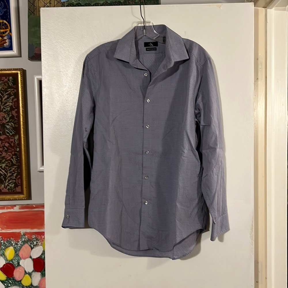 Calvin Klein slim fit non iron 100% cotton mens shirt